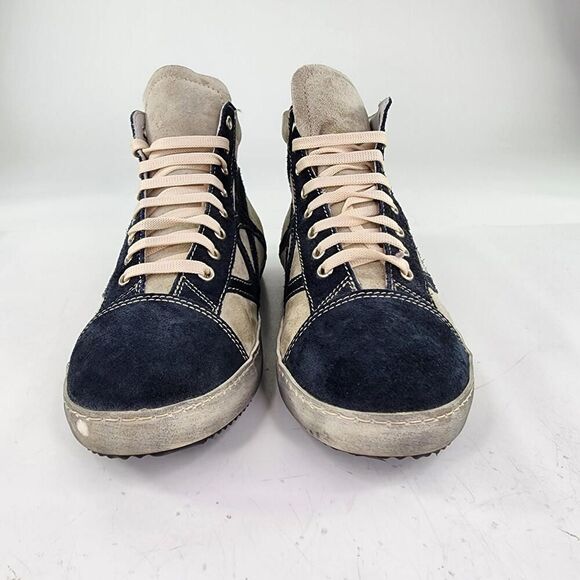 Fontanina Oliberte Hi-top Sneakers US 9 Gray/black Suede Lace-Up Ankle Boot Shoe - Picture 2 of 15